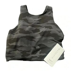 Athleta conscious crop camo a-c size small new with tags sports bra top